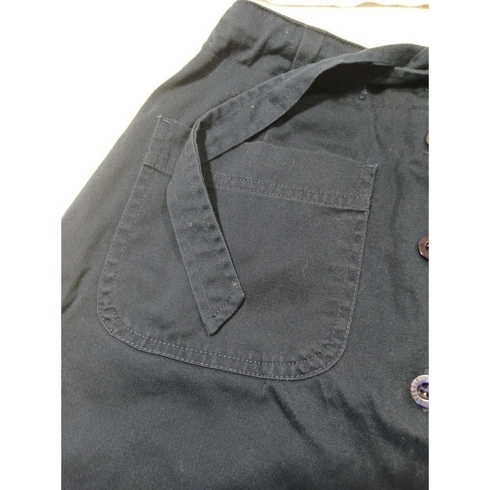 Liz Golf Liz Claiborne Button Cotton Twill A-Line Skirt Womens 8 Tie Waist Vtg - Picture 3 of 9